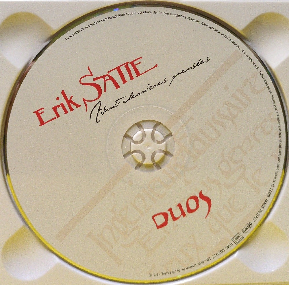 Erik Satie, Alexandre Tharaud & Éric Le Sage ∙ Juliette ∙ Jean Delescluse ∙ Isabelle Faust ∙ David Guerrier - Avant-Dernières Pensées - 2009 - HMC 902017.18 - Used - EX - CDs - 2xCD Set - France Import