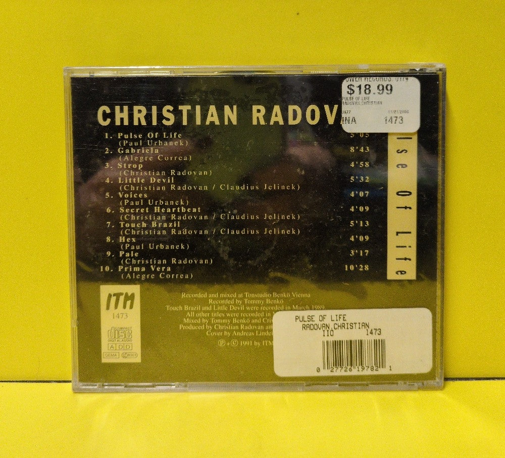 Christian Radovan - Pulse of Life - 1991 - 1473 - New - Sealed - CDs - Import