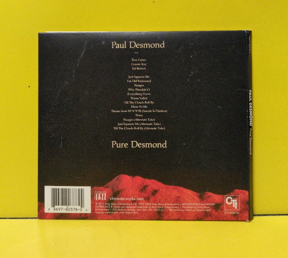 Paul Desmond - Pure Desmond - 2011 - 88697 80378 2 - Used - EX - CDs