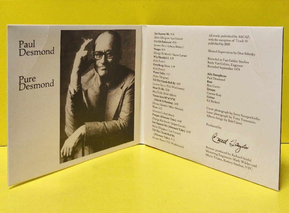 Paul Desmond - Pure Desmond - 2011 - 88697 80378 2 - Used - EX - CDs