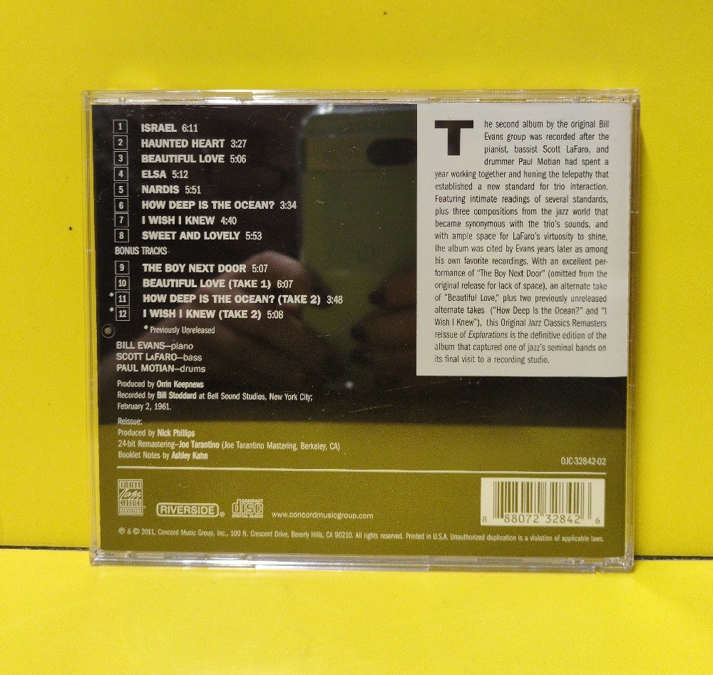 Bill Evans Trio - Explorations - 2011 - OJC-32842-02 - Used - EX - CDs - Reissue - Remastered