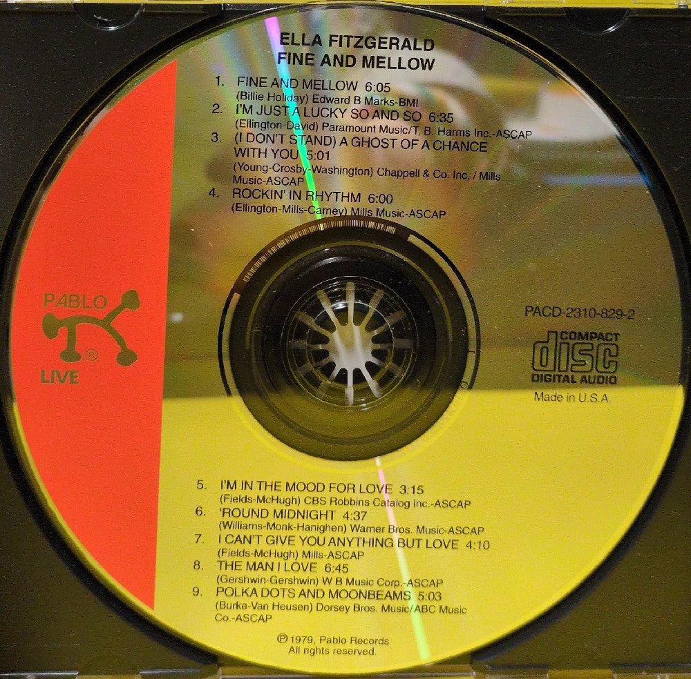 Ella Fitzgerald - Fine And Mellow - 0025218082921 - Used - EX - CDs - Reissue - Remastered - European Import