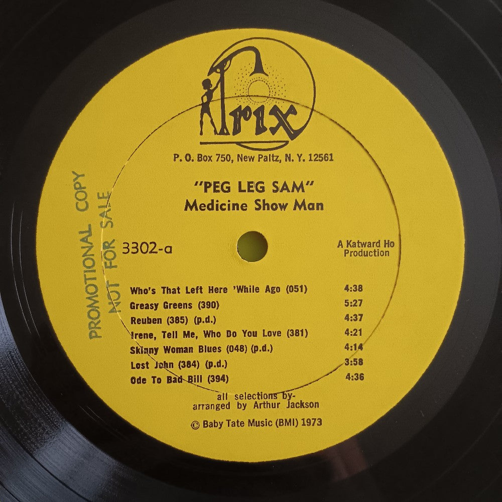 Peg Leg Sam - Medicine Show Man MONO PROMO - 1973 - TRIX 3302 - Used - VG++ - Vinyl