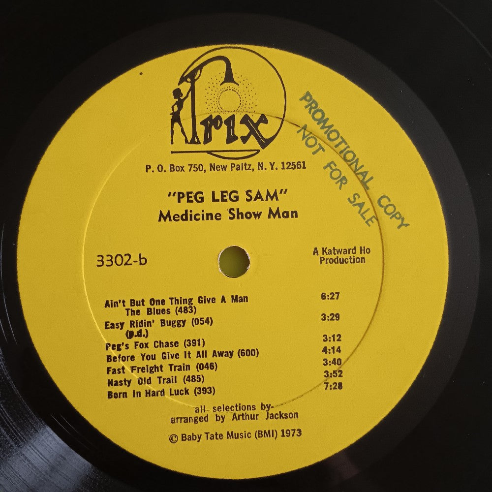 Peg Leg Sam - Medicine Show Man MONO PROMO - 1973 - TRIX 3302 - Used - VG++ - Vinyl