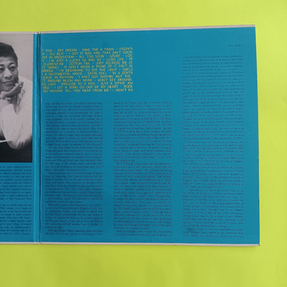 Ella Fitzgerald - Sings The Duke Ellington Songbook Vol 1 MONO 2LP - V 4008-2 - Used - VG++ - Vinyl