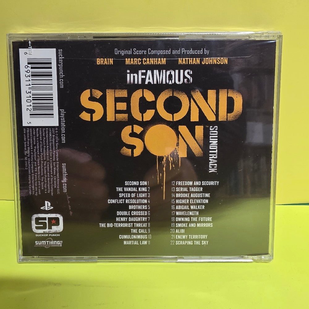 Brain , Marc Canham, Nathan Johnson  - inFAMOUS: Second Son (Soundtrack) - 2014 - SE-3101-2 - New - Sealed - CDs