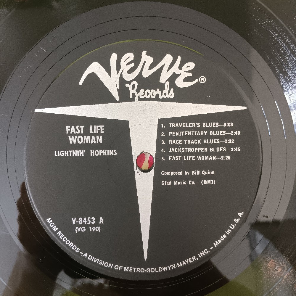 Lightnin Hopkins - Fast Life Woman MONO - 1962 - V-8453 - Used - VG++ - Vinyl