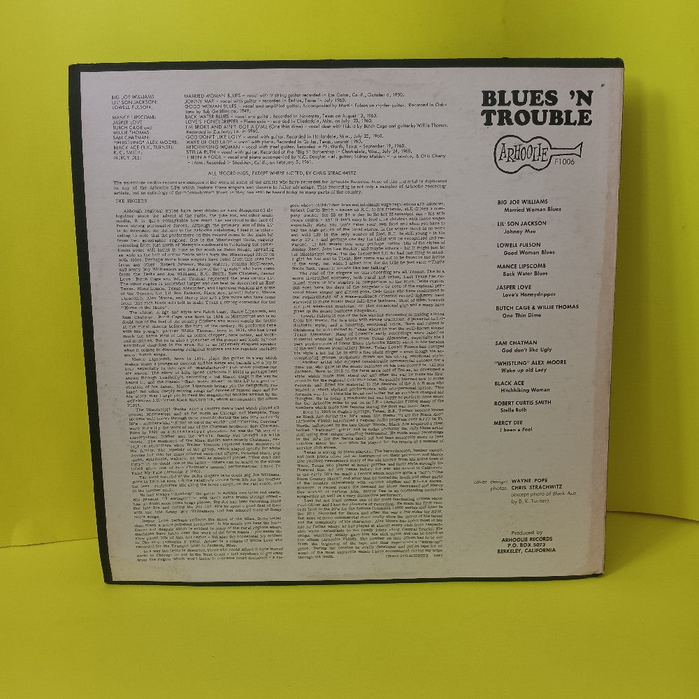 Various - Blues 'N Trouble OG MONO - 1965 - F1006 - Used - VG++ - Vinyl