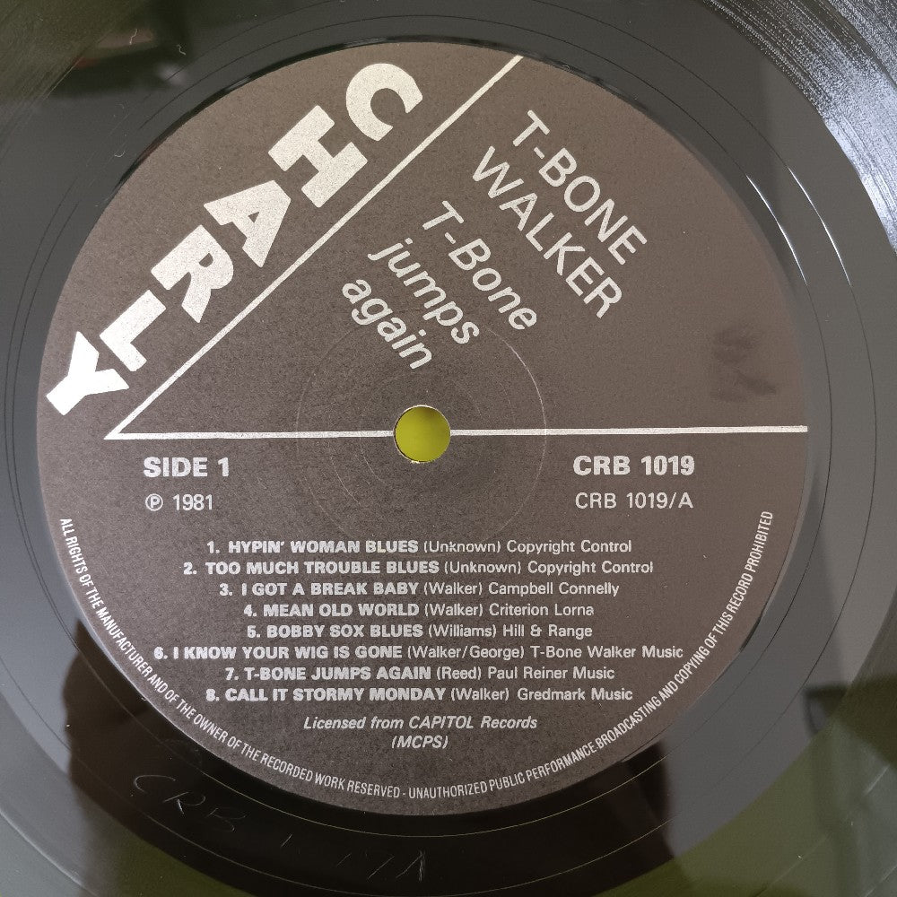T-Bone Walker - T-Bone Jumps Again UK - 1981 - CRB 1019 - Used - VG++ - Vinyl