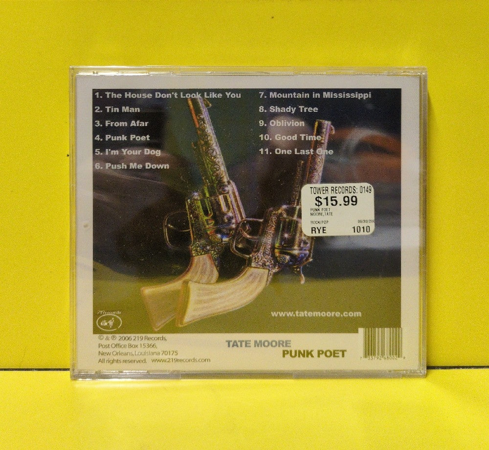 Tate Moore - Punk Poet - 2006 - TNR1010 - New - Sealed - CDs