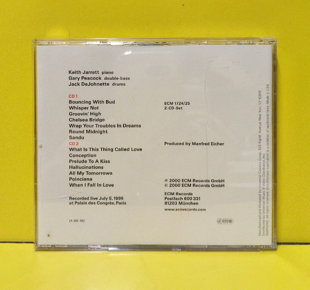 Keith Jarrett / Gary Peacock / Jack DeJohnette - Whisper Not (Live In Paris 1999) - 2000 - ECM 1724/25 - Used - EX - CDs - 2xCD