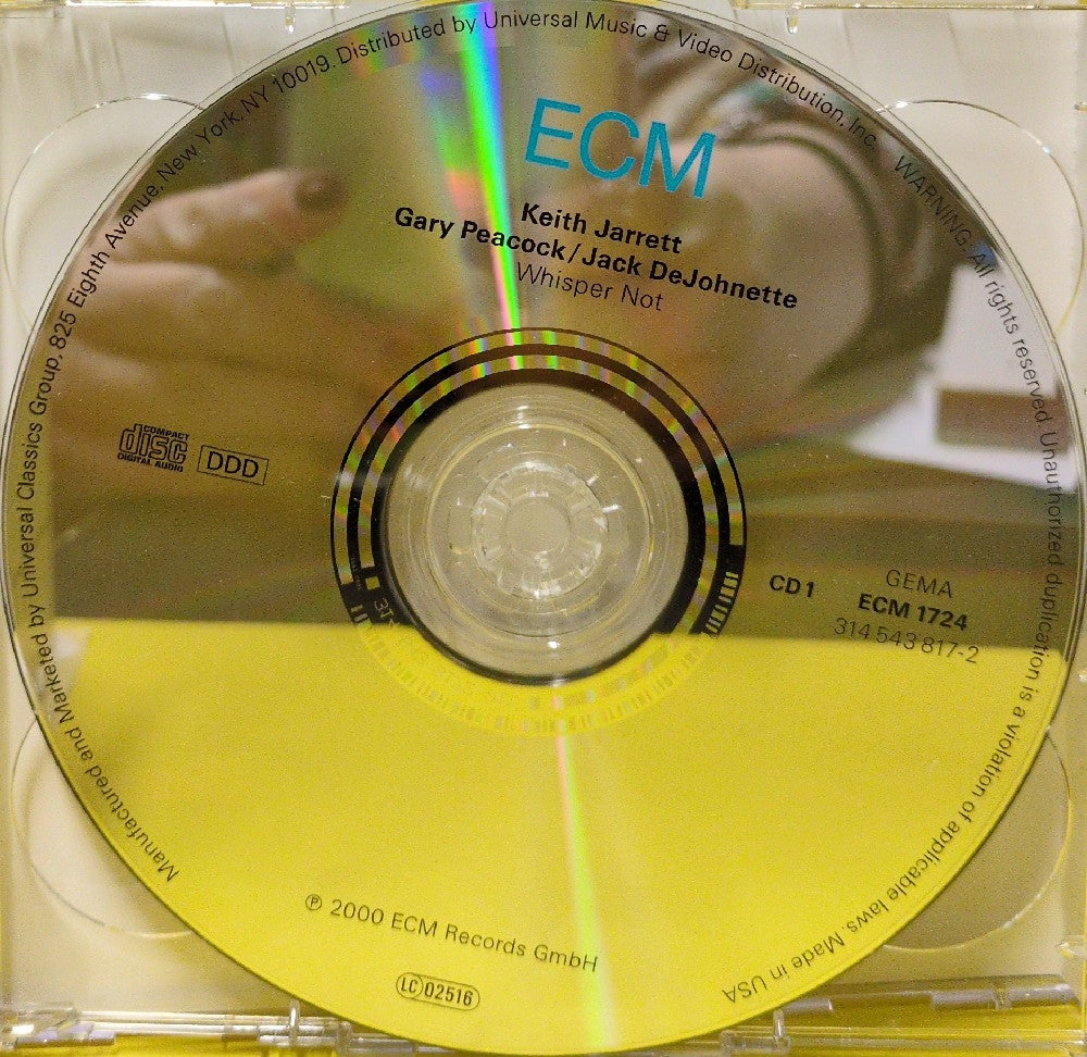 Keith Jarrett / Gary Peacock / Jack DeJohnette - Whisper Not (Live In Paris 1999) - 2000 - ECM 1724/25 - Used - EX - CDs - 2xCD