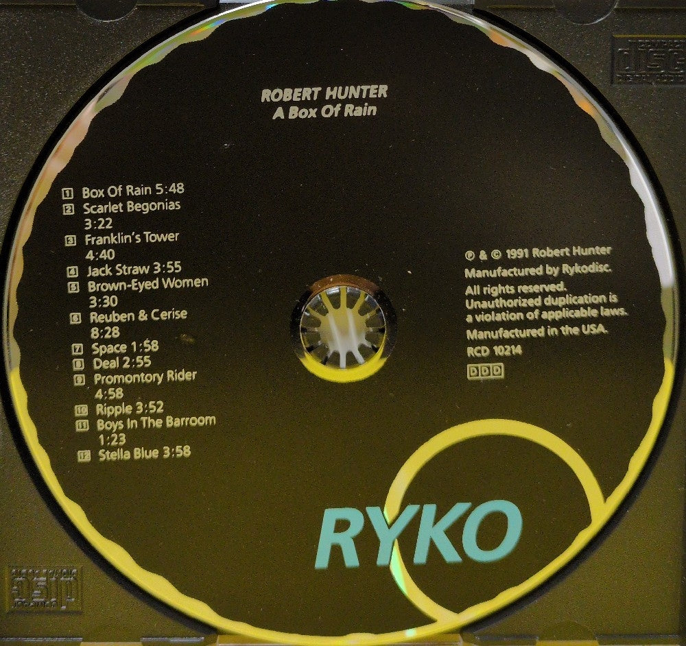 Robert Hunter - A Box Of Rain - 1991 - RCD 10214 - Used - VG++ - CDs
