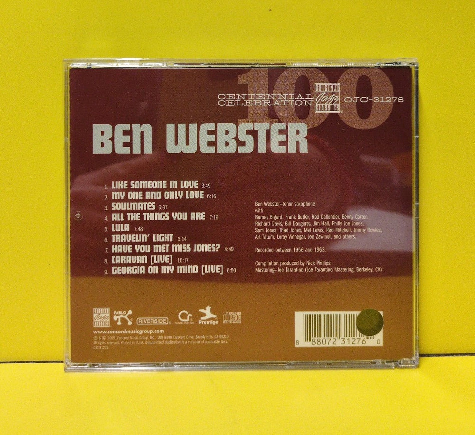 Ben Webster - Centennial Celebration - 2009 - OJC 31276 - Used - EX - CDs