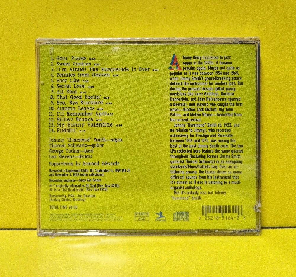 Johnny “Hammond” Smith - That Good Feelin' - 1996 - PRCD-24164-2 - New - Sealed - CDs