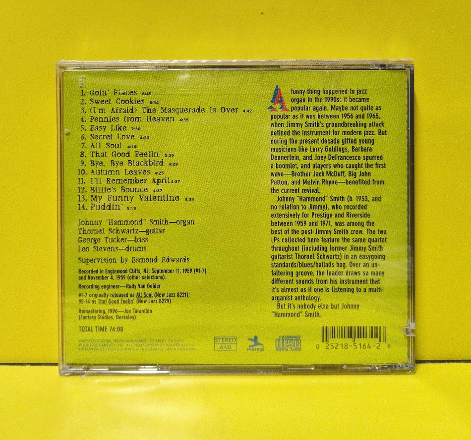 Johnny “Hammond” Smith - That Good Feelin' - 1996 - PRCD-24164-2 - New - Sealed - CDs