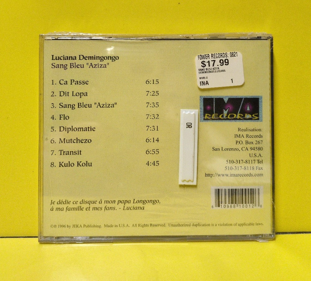 Luciana Demingongo - Sang Bleu "Aziza" - 1996 - IMA-1001 - New - Sealed - CDs