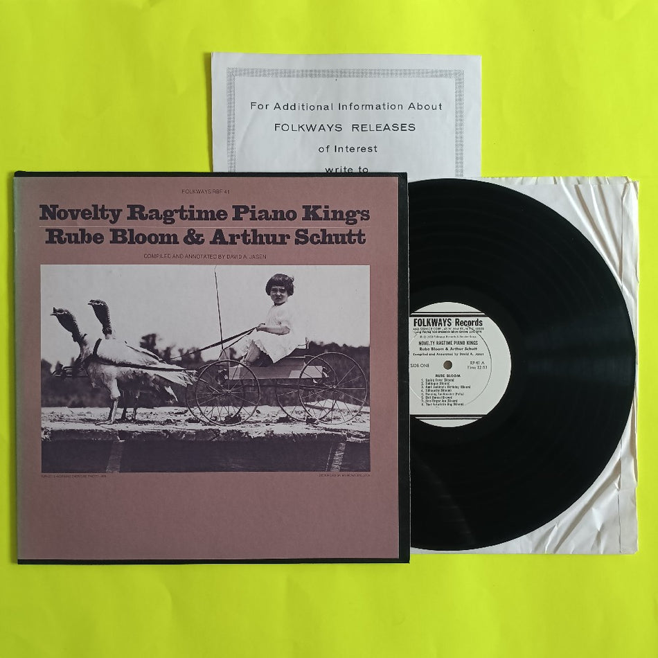 Rube Bloom & Arthur Schutt - Novelty Ragtime Piano Kings - 1980 - RBF41 - Used - VG++ - Vinyl