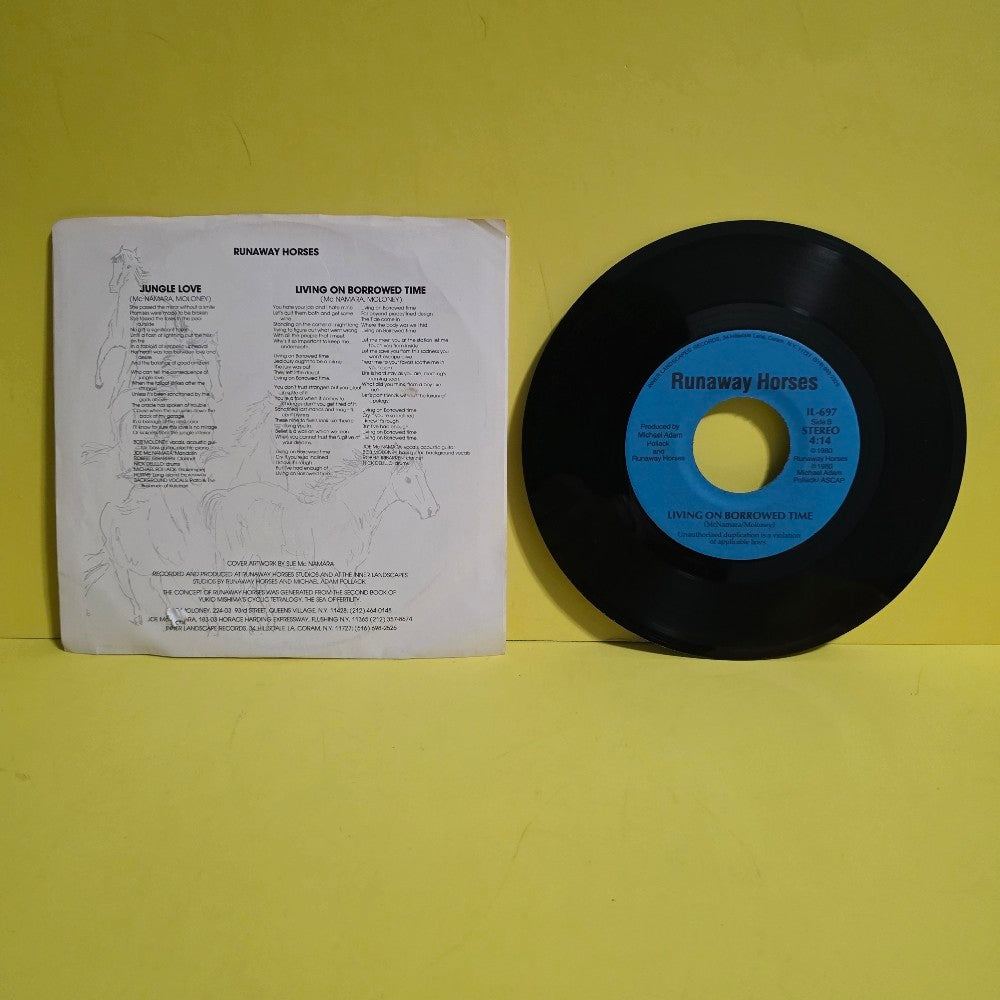 Runaway Horses - Jungle Love / Living On Borrowed Time  - 1980 - IL-697 - Used - EX - Vinyl