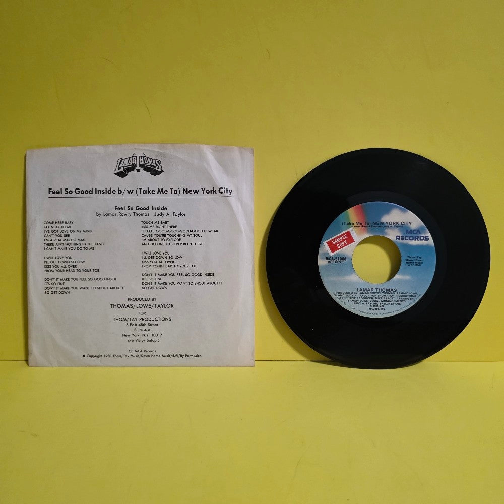 Lamar Thomas - Feel So Good / Autographed RARE Sample Copy - 1980 - MCA-51006 - Used - EX - Vinyl