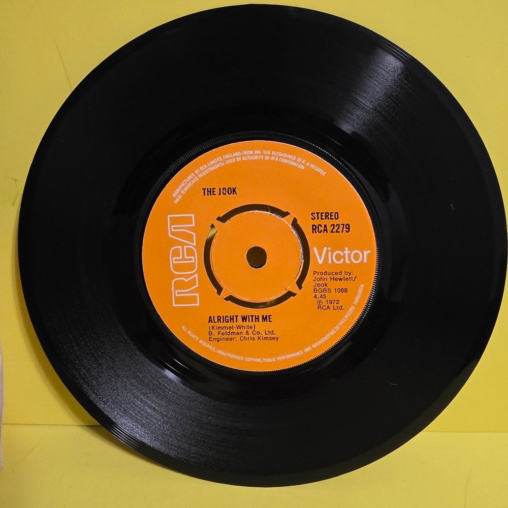 The Jook - Alright With Me - 1972 - RCA 2279 - Used - EX - Vinyl