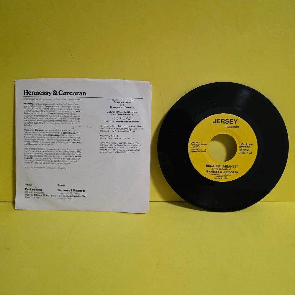 Hennessy & Corcoran - I'm Looking / Because I Meant It - 1978 - Hc-1219 - Used - NM - Vinyl