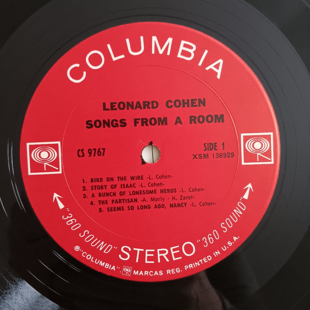Leonard Cohen - Songs From A Room 2 Eye Shrink - 1969 - CS 9767 - Used - VG++ - Vinyl