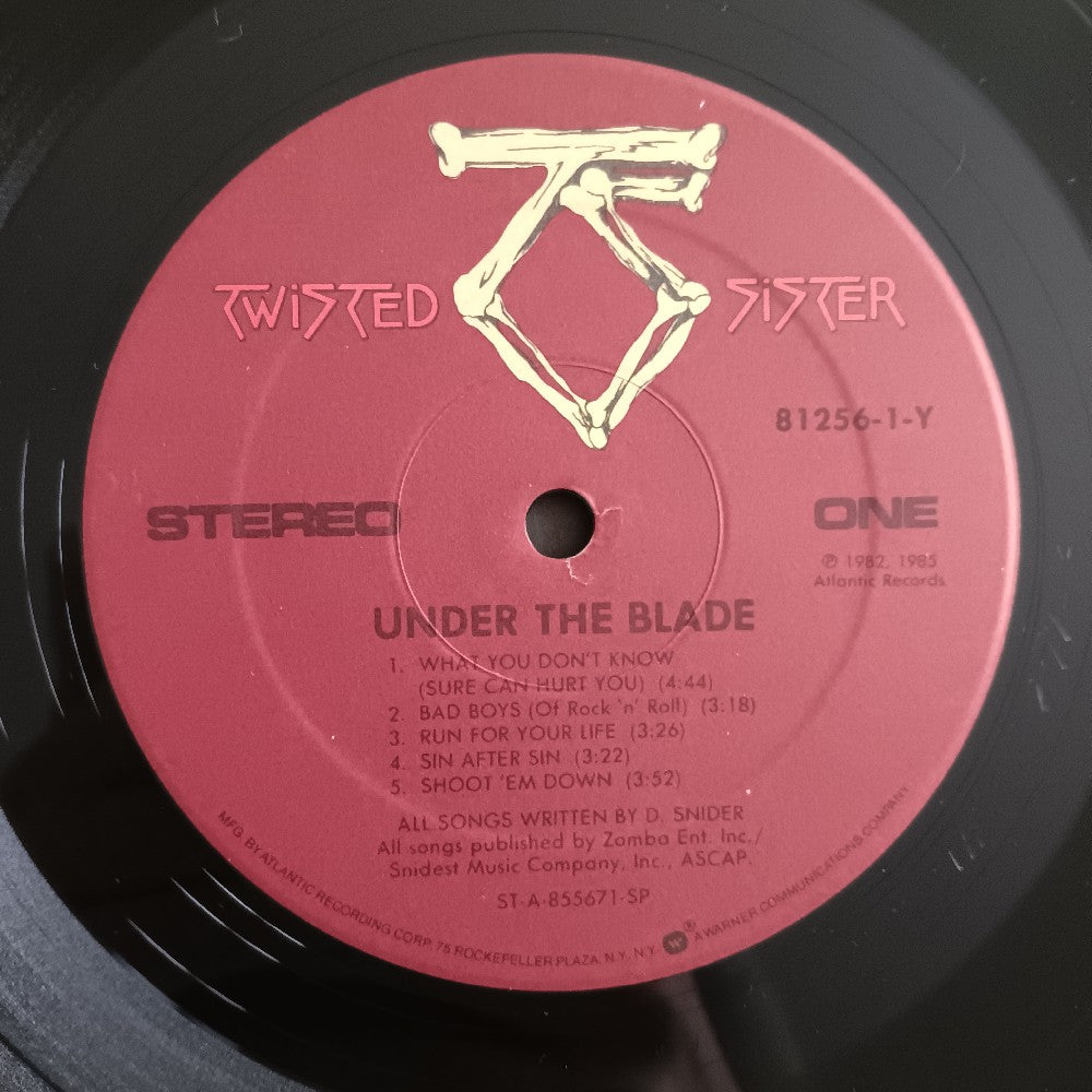 Twisted Sister - Under The Blade PROMO - 1985 - 81256-1-Y - Used - VG++ - Vinyl
