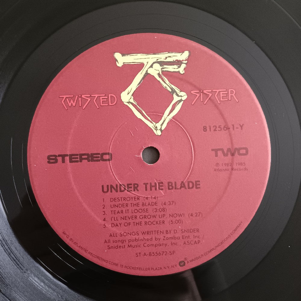 Twisted Sister - Under The Blade PROMO - 1985 - 81256-1-Y - Used - VG++ - Vinyl