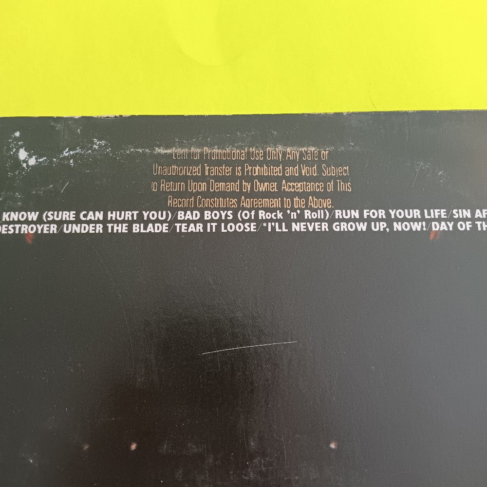 Twisted Sister - Under The Blade PROMO - 1985 - 81256-1-Y - Used - VG++ - Vinyl