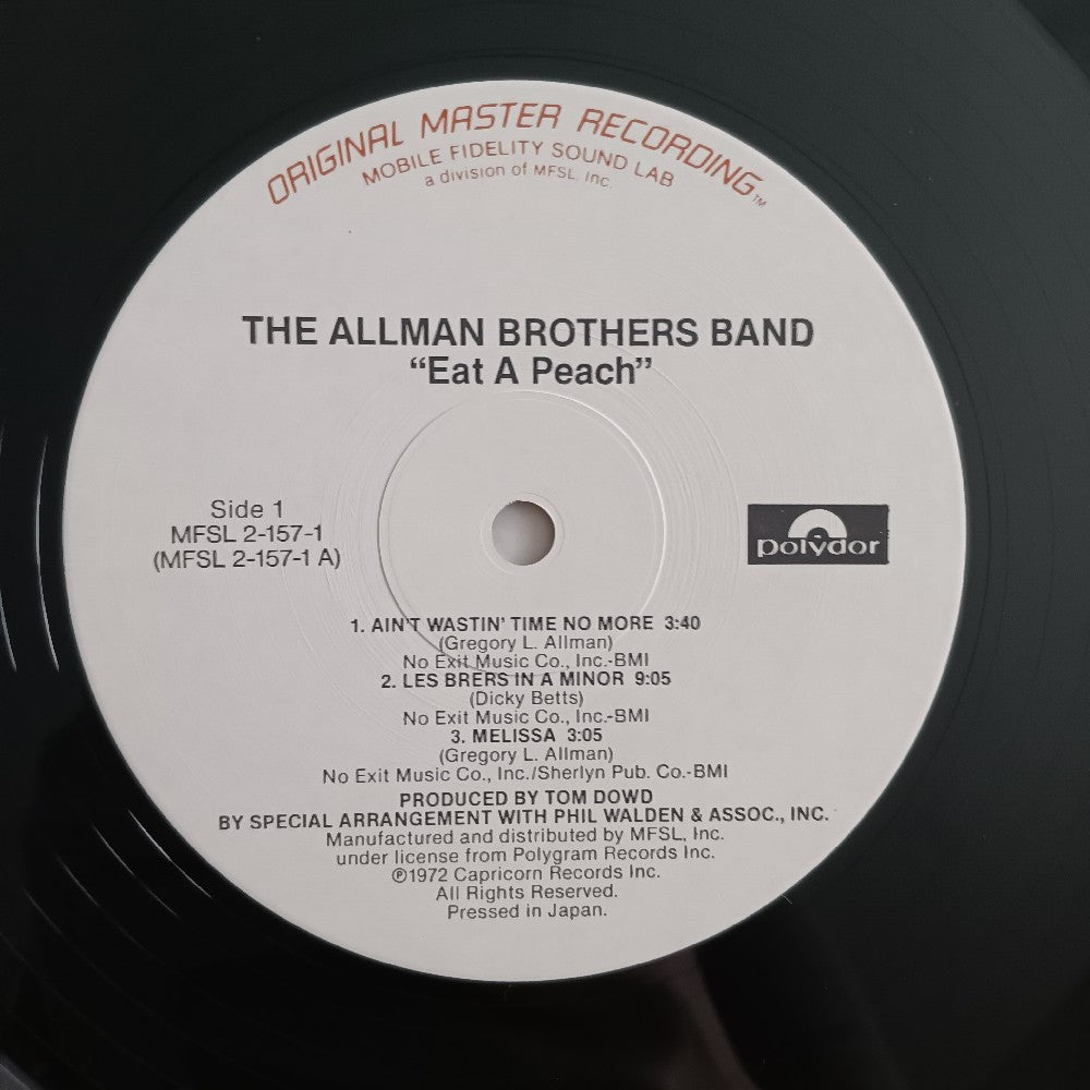 Allman Brothers Band - Eat A Peach JAPAN Original Master Recording - 1984 - MFSL 2-157 - EX - Vinyl