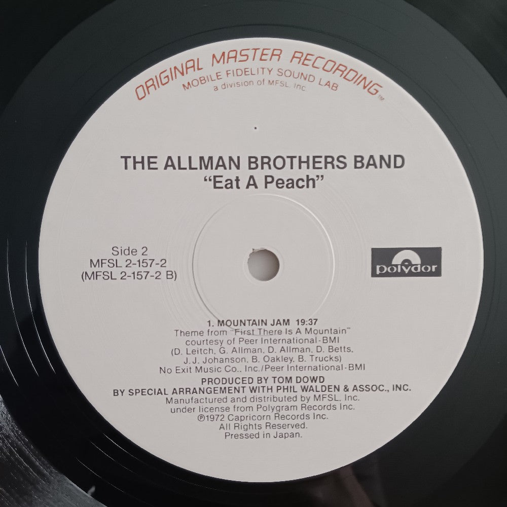 Allman Brothers Band - Eat A Peach JAPAN Original Master Recording - 1984 - MFSL 2-157 - EX - Vinyl
