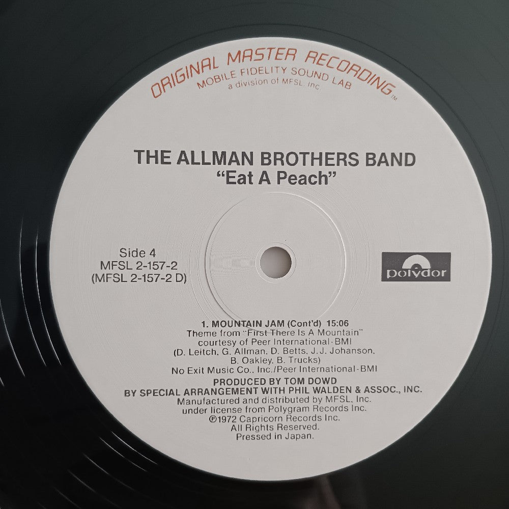 Allman Brothers Band - Eat A Peach JAPAN Original Master Recording - 1984 - MFSL 2-157 - EX - Vinyl