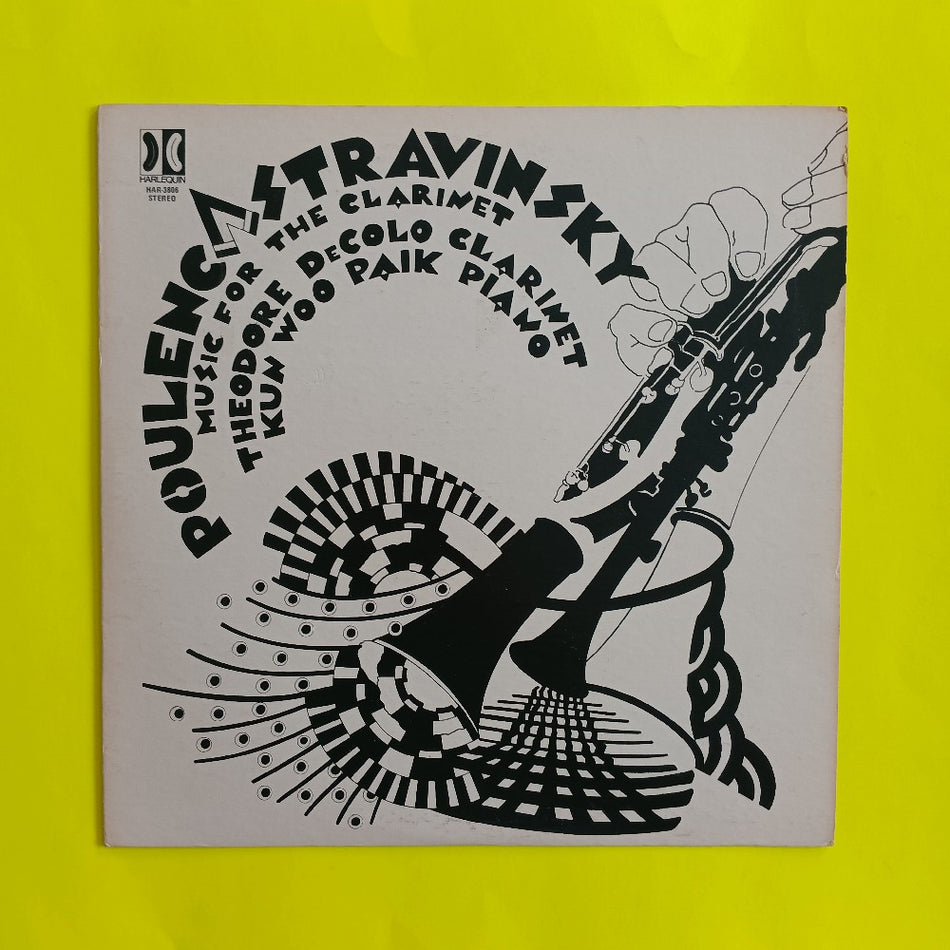 Poulenc / Stravinsky / DeColo & Paik - Music For Clarinet RARE - 1974 - HAR 3806 - Used - VG+ - Vinyl