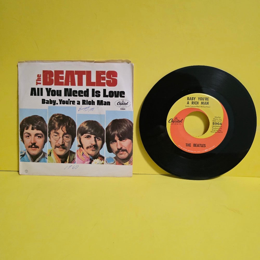 The Beatles  - All You Need Is Love / Baby You're A Rich Man - 1967 - 5964 - Used - VG++ - Vinyl