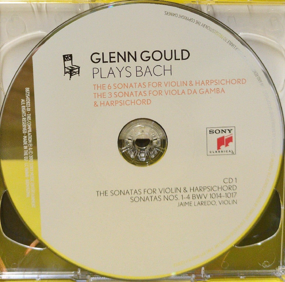 Glenn Gould Plays Bach, Jaime Laredo • Leonard Rose - The 6 Sonatas For Violin & Harpsichord • The 3 Sonatas For Viola Da Gamba & Harpsichord  - 2012 - 88725412822-01 - Used - EX - CDs - 2xCD - European Import