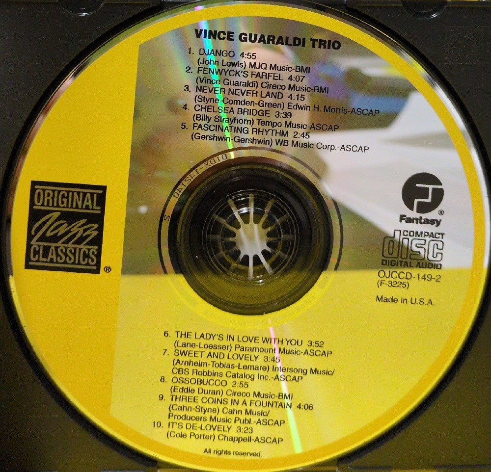 Vince Guaraldi Trio - Vince Guaraldi Trio - OJCCD-149-2 - Used - EX - CDs - Reissue - Remastered