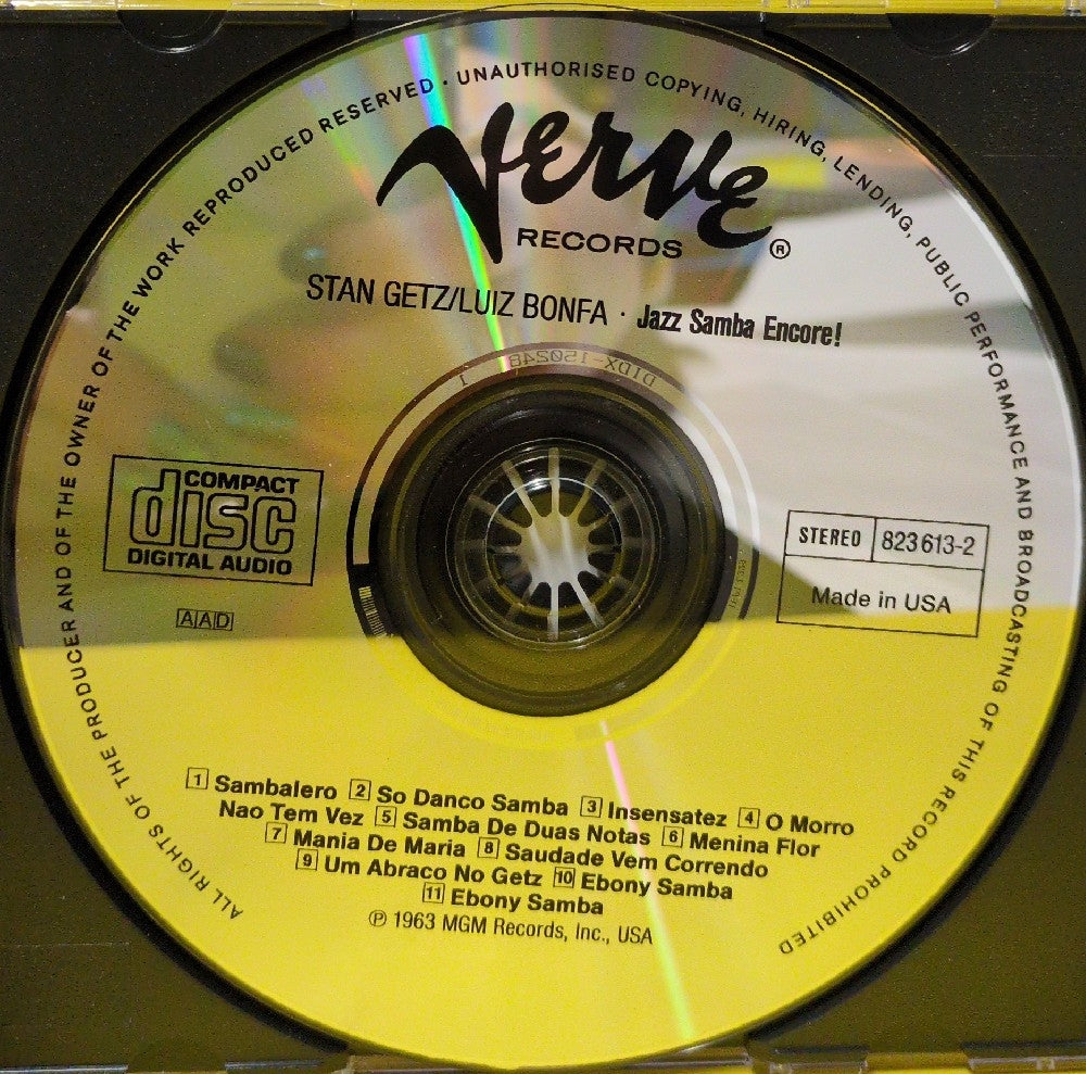 Stan Getz / Luiz Bonfa - Jazz Samba Encore! - 823 613-2 - Used - EX - CDs - Reissue