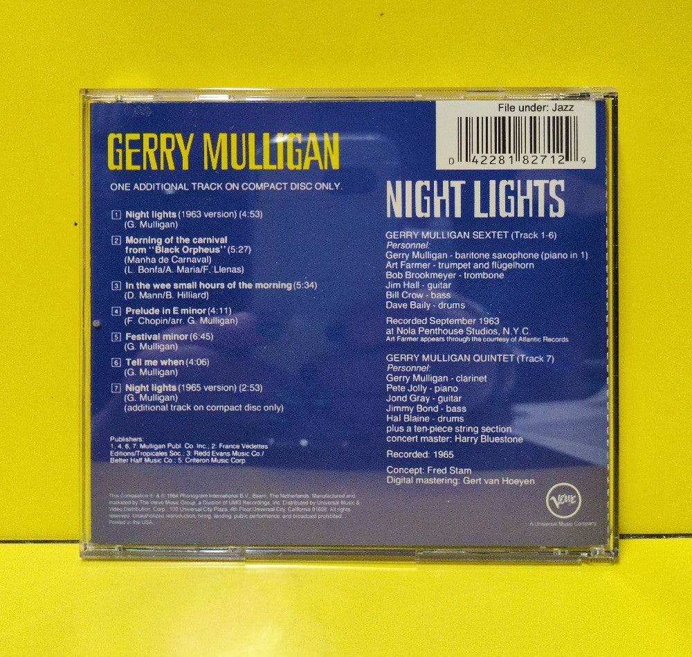 Gerry Mulligan - Night Lights - 818 271-2 - Used - EX - CDs - Reissue - Remastered