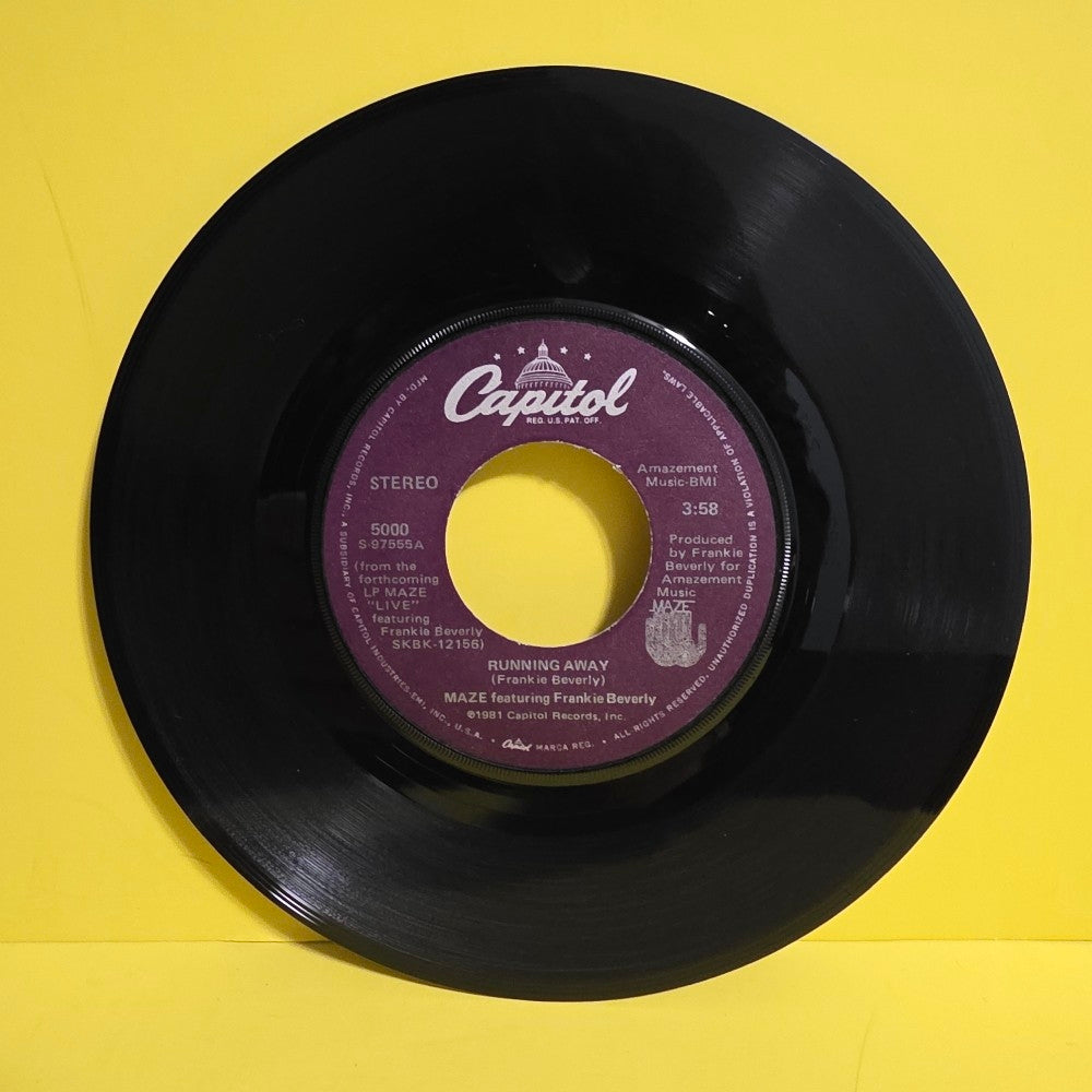 Maze Feat. Frankie Baverly - Running Away  - 1981 - 5000 - Used - EX - Vinyl