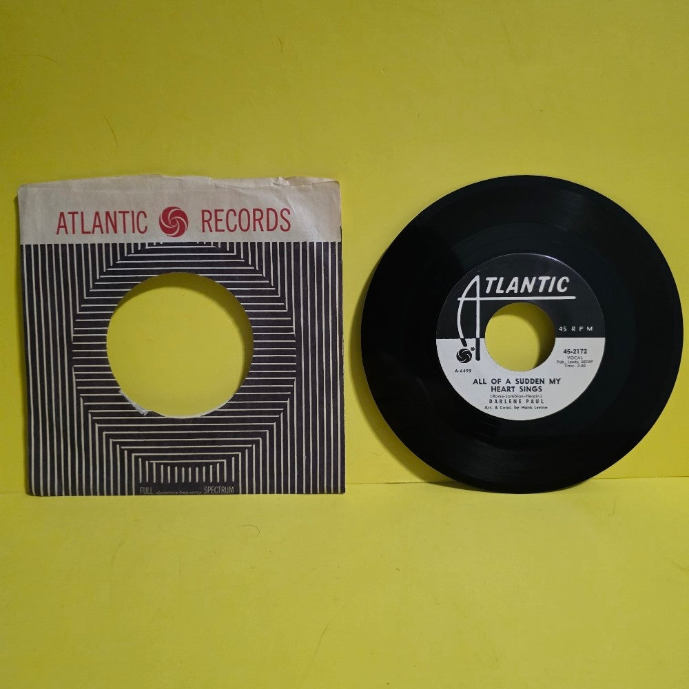 Darlene Paul  - All Of A Sudden My Heart Sings / Shimmy.. Promo  - 1962 - 45-2172 - Used - VG++ - Vinyl