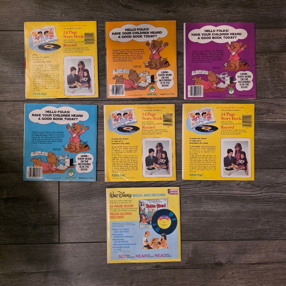 Peter Pan / Disney  - Lot Of 7 Peter Pan / Disney Book +45  - Used - VG+, VG++ - Vinyl