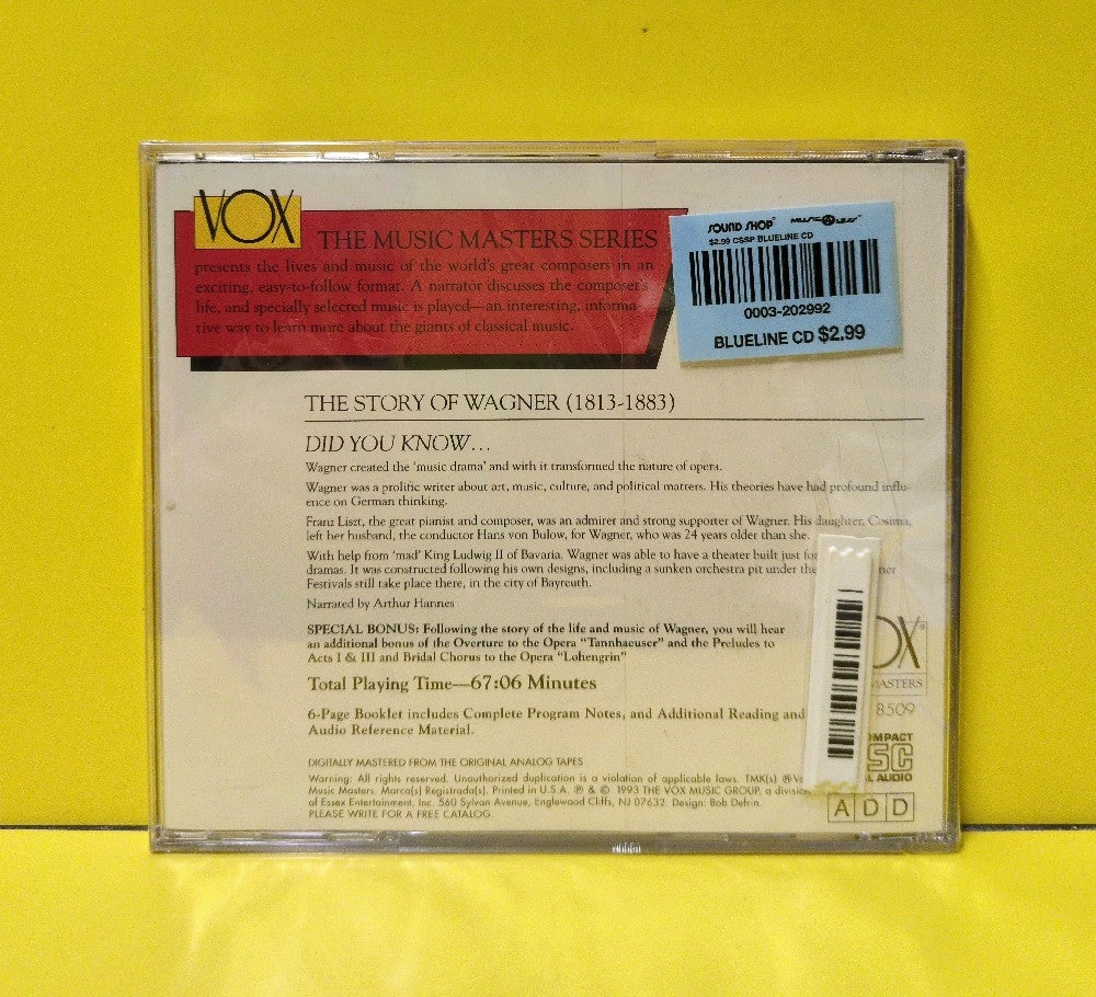 Arthur Hannes - The Story Of Wagner In Words And Music - MMD 8509 - New - Sealed - CDs