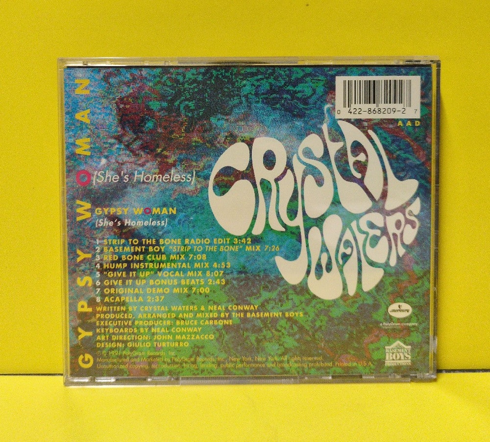 Crystal Waters - Gypsy Woman (She's Homeless) - 1991 - 868 209-2 - Used - EX - CDs - Maxi-Single