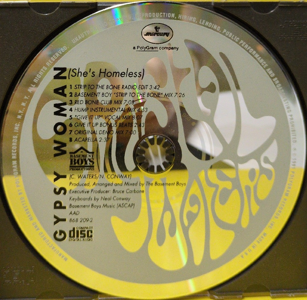 Crystal Waters - Gypsy Woman (She's Homeless) - 1991 - 868 209-2 - Used - EX - CDs - Maxi-Single