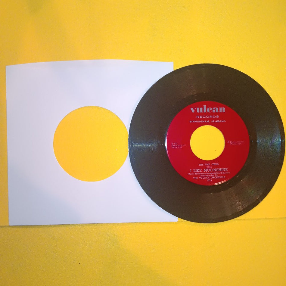 The Five Owls - Pleading To You / I Like Moonshine 7" 45 RPM - 1955 - Vulcan 1025 - Used - VG+ - Vinyl