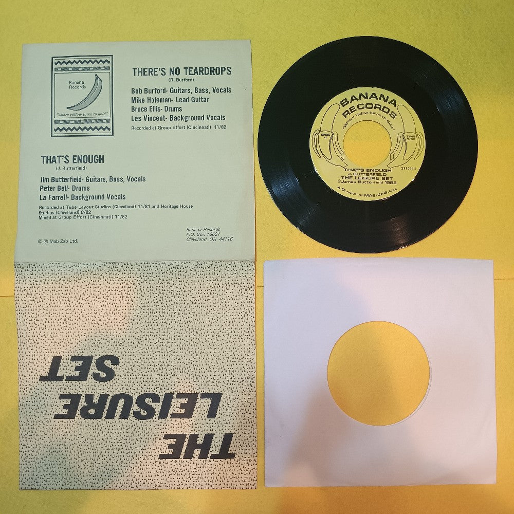 The Leisure Set - There's No Teardrops / That's Enough 7" 45 RPM - 1982 - 211086 - Used - VG++ - Vinyl