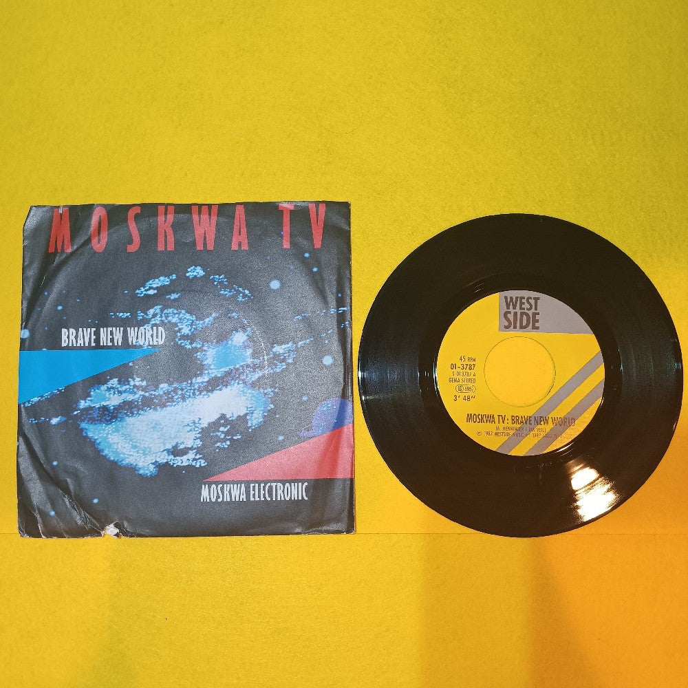 Moskwa TV - Brave New World / Moskwa Electronic  7"  - 1987 - 01-3787 - Used - VG++ - Vinyl