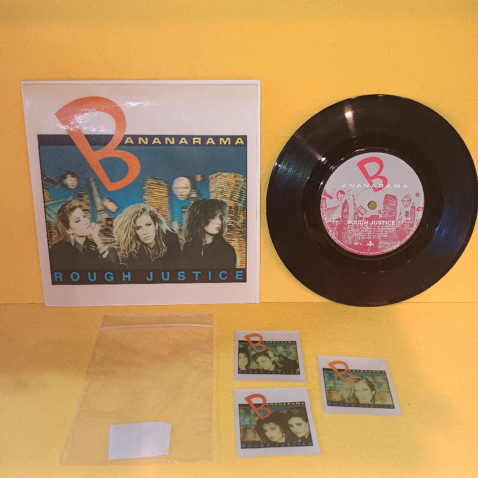 Bananarama - Rough Justice LENTICULAR Cover & Stickers - 1984 - NAND7 - Used - VG++ - Vinyl