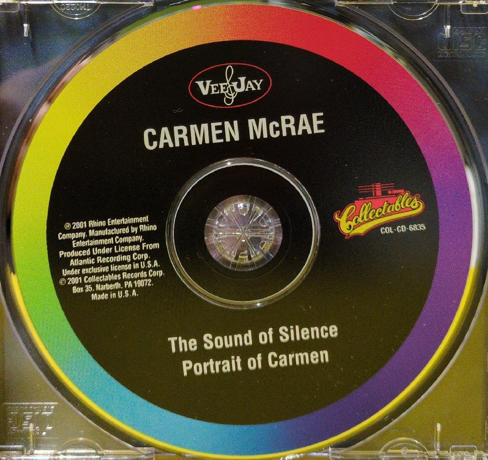 Carmen McRae - The Sound Of Silence / Portrait Of Carmen - 2001 - COL CD 6835 - Used - EX - CDs - Misprint